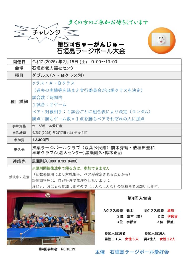 第5回 ちゃーがんじゅう石垣島大会