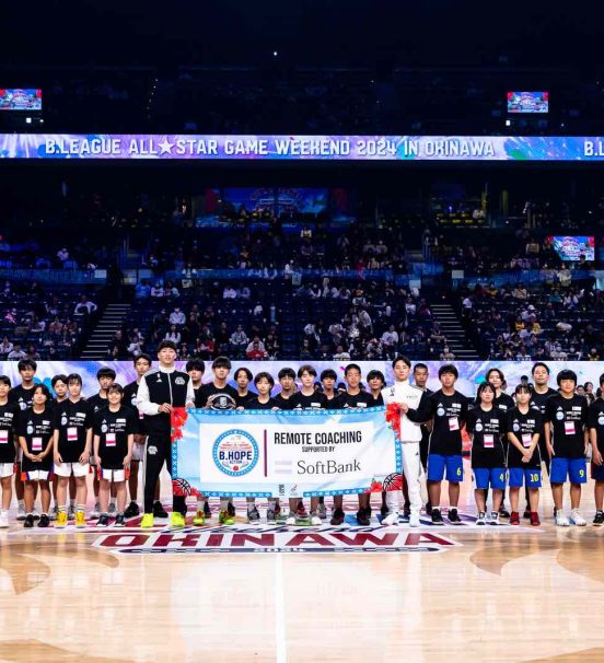 離島のバスケットボール部員が B.LEAGUE ALL-STAR GAME 開催地の沖縄アリーナに登場！大舞台で練習の成果を披露